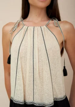 Aegean Tiered Dress Ecru