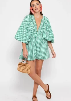 Alicia Jumpsuit Gingham Green