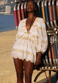 Alicia Jumpsuit Gold Palm Tree