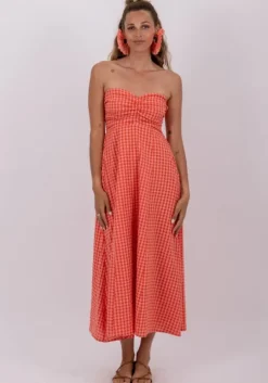 Amelie Dress Coral Gingham