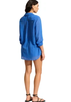 Breeze Beach Shirt Azure