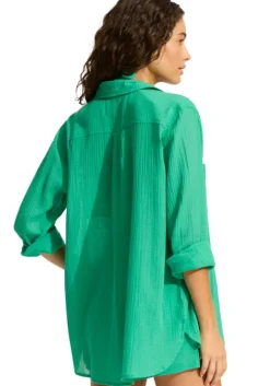 Breeze Beach Shirt Jade