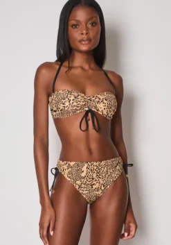 Brigitte Bandeau Bikini Golden Leopard