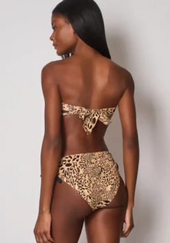 Brigitte Bandeau Bikini Golden Leopard