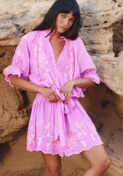 Butterfly Blouson Dress Violet