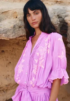 Butterfly Blouson Dress Violet