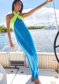 Colour Block Jumpsuit Blue