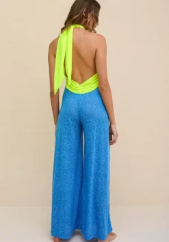Colour Block Jumpsuit Blue