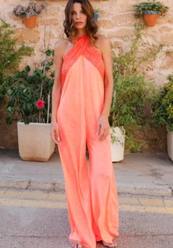 Colour Block Jumpsuit Watermelon