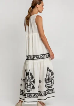 Crete Sleeveless Maxi Dress Natural