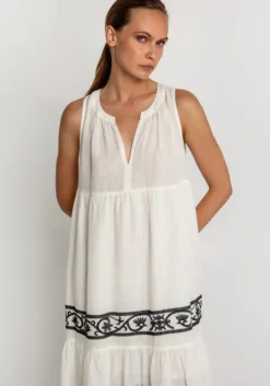 Crete Sleeveless Maxi Dress Natural