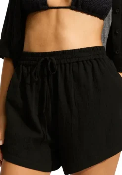 Crinkle Beach Shorts Black