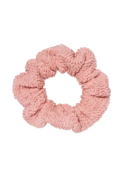 Crinkle Scrunchie Metallic Dusty Pink