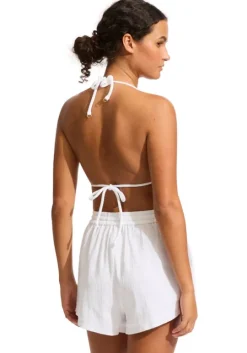 Crinkle Shorts White