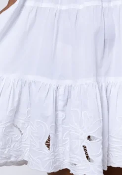 Cut Out Wave Mini Dress White