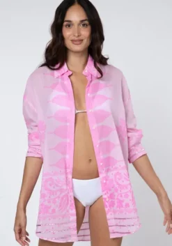 Dhaka Print Shirt Pink