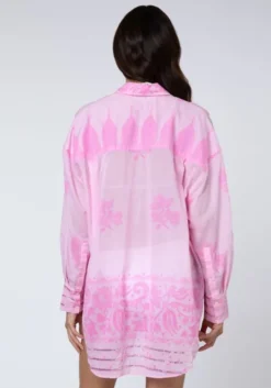 Dhaka Print Shirt Pink