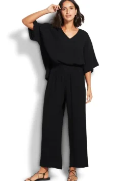Double Cloth Pants Black