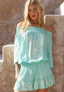 Eleyna Dress Aqua
