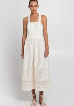 Feather Cross Back Dress