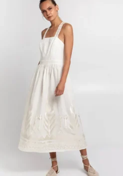Feather Cross Back Dress