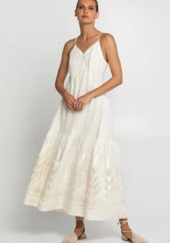 Feather Strappy Maxi Dress