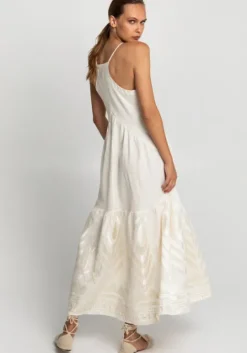 Feather Strappy Maxi Dress