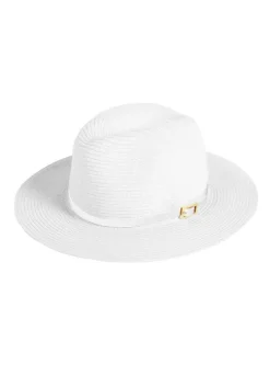 Fedora Hat White/White