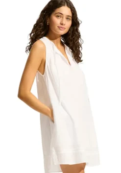 Gathered Neck Mini Dress