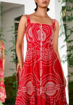 Graba Long Dress Red Nelum