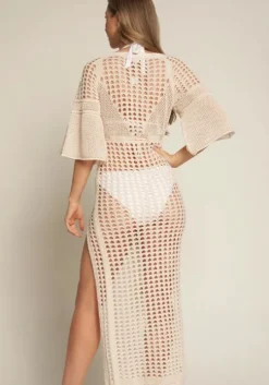 Grenada Crochet Dress Champagne