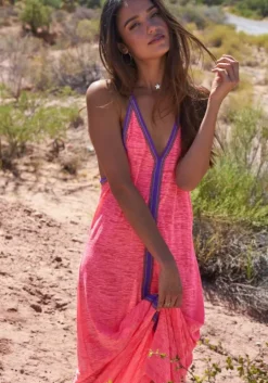 Inca Maxi Sun Dress Hot Pink