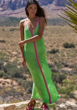 Inca Maxi Sun Dress Lime
