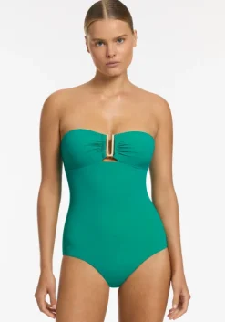Jetset Bandeau Swimsuit Mineral