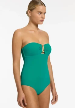 Jetset Bandeau Swimsuit Mineral