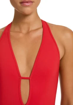 Jetset Deep V Swimsuit Rosso