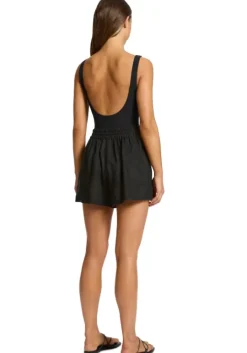 Jetset Linen Short Black