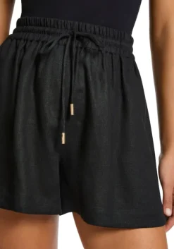 Jetset Linen Short Black