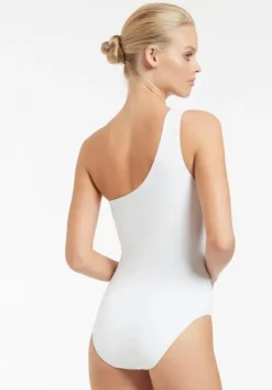 Jetset One Shoulder Swimsuit White