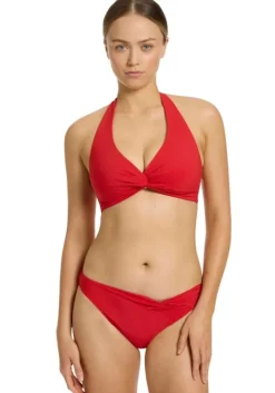 Jetset Twist Front Halter Bikini Rosso