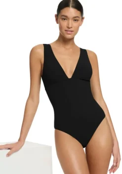 Jetset V Neck Swimsuit Black