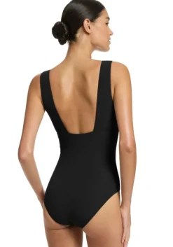 Jetset V Neck Swimsuit Black