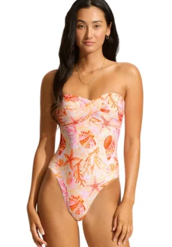 La Mer Bandeau Swimsuit White