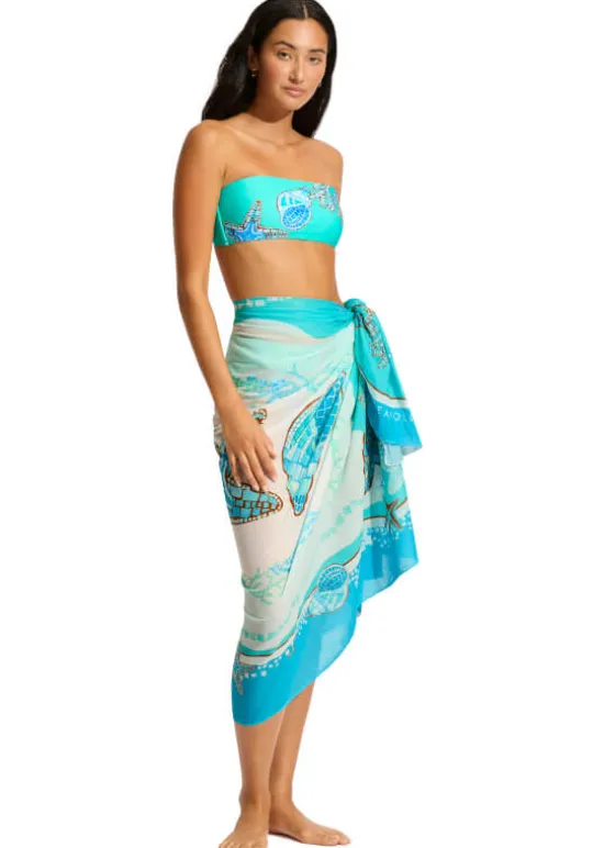 La Mer Sarong Aquatic Blue