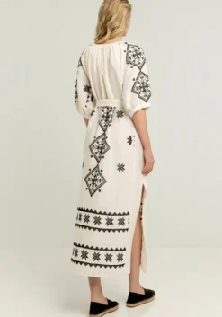 Lefkada Belted Midi Dress Natural