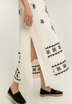 Lefkada Belted Midi Dress Natural
