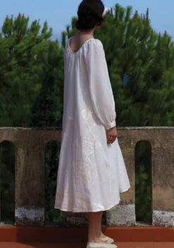 Lefkada Scoop Neck Midi Dress White