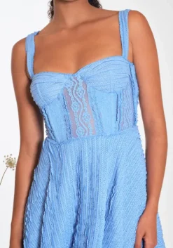 Mai Short Dress Blue