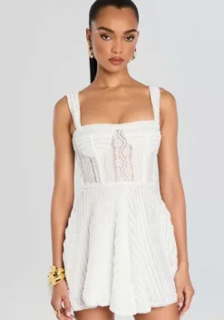 Mai Short Dress White