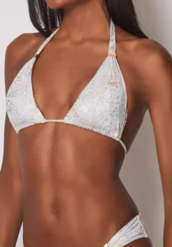 Maia Bikini Silver Snake Print